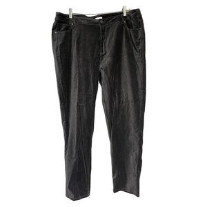 J. Jill Women's Black Velvet Pants Size 18